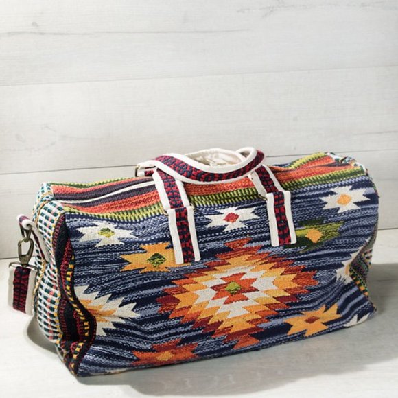 New Aztec Navajo Western Weekender Tote Bag Duffle - Picture 2 of 8